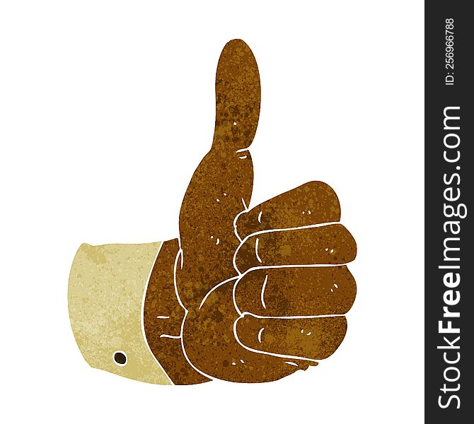 cartoon thumbs up symbol