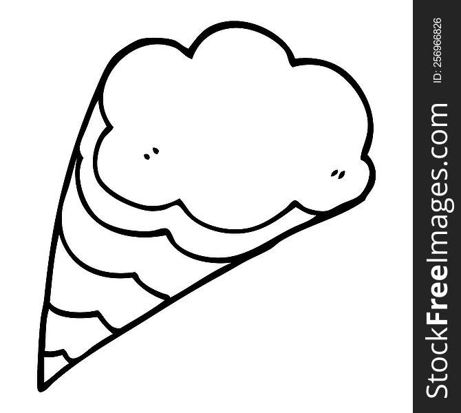 line drawing cartoon decorative cloud