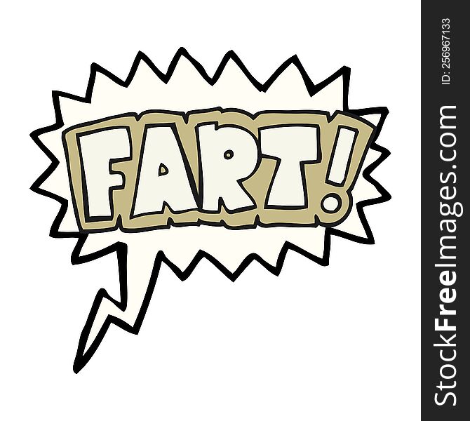 Speech Bubble Cartoon Fart Symbol