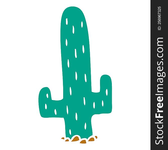 hand drawn cartoon doodle of a cactus