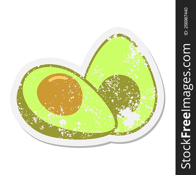 avocado grunge sticker
