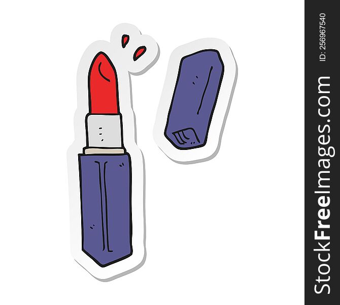 sticker of a cartoon lipstick