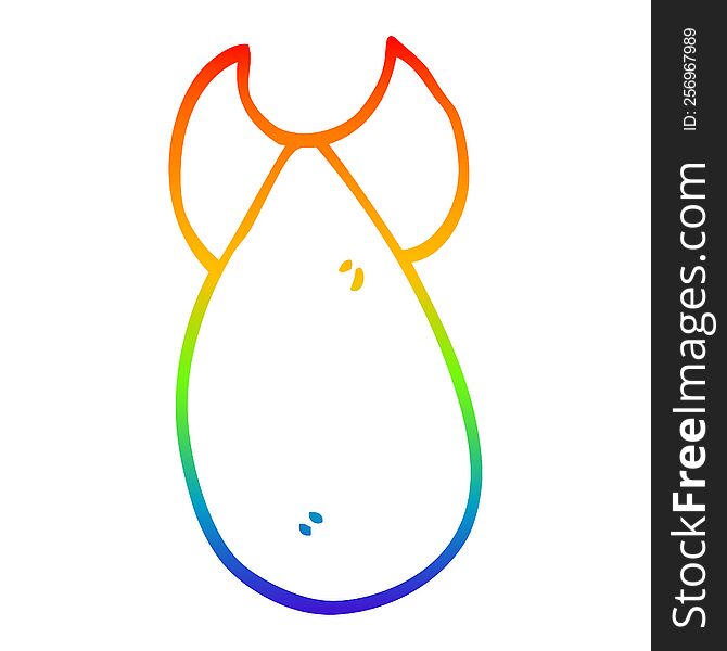 Rainbow Gradient Line Drawing Cartoon Atomic Bomb