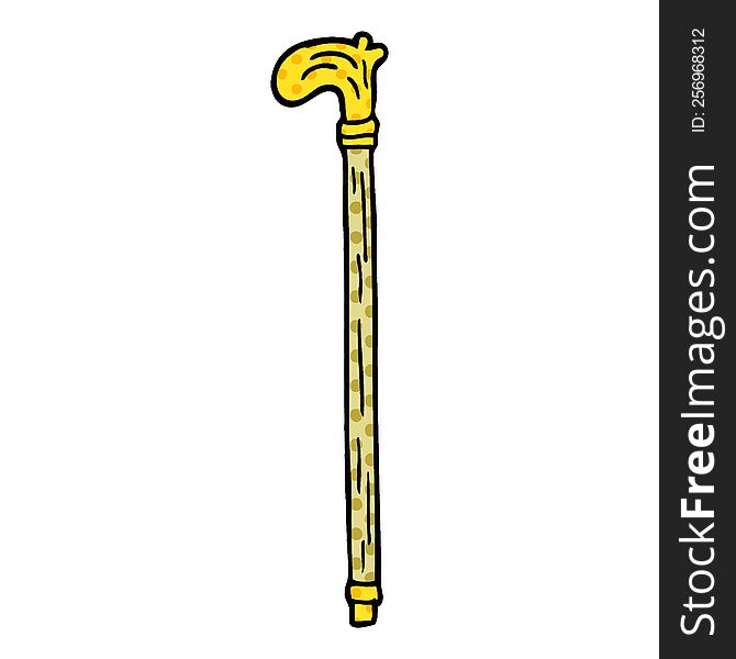 cartoon doodle walking stick