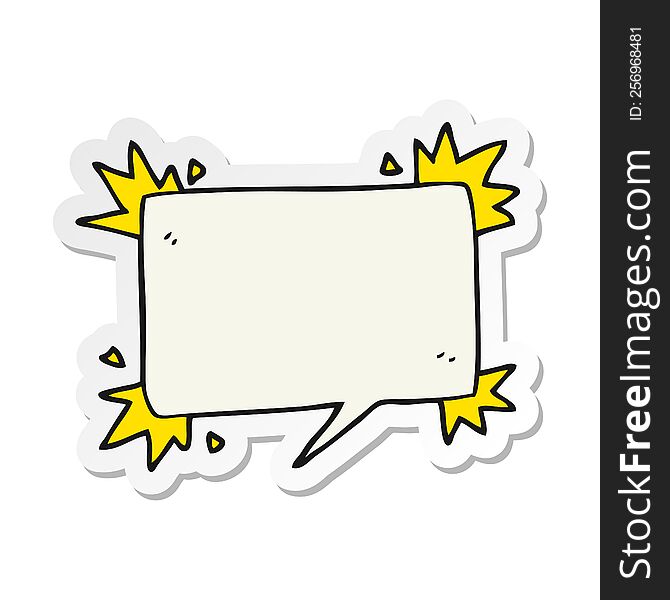 Sticker Of A Cartoon Speech Bubble Symbol