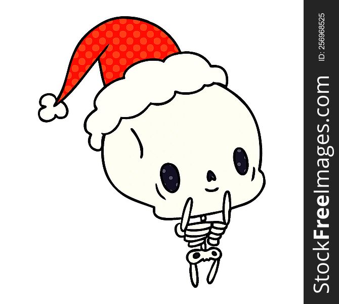 Christmas Cartoon Of Kawaii Skeleton