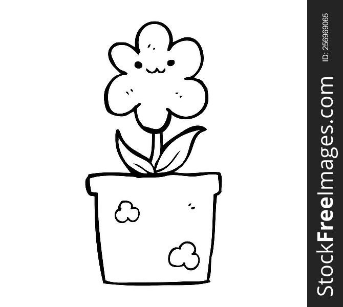 cartoon house plant