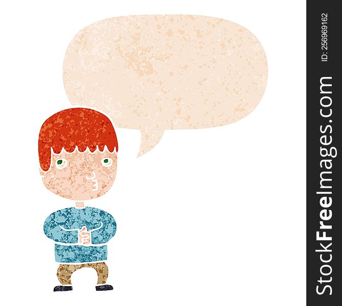 cartoon man speaking;talking with speech bubble in grunge distressed retro textured style. cartoon man speaking;talking with speech bubble in grunge distressed retro textured style