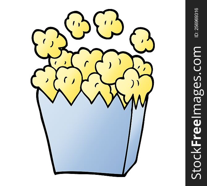 cartoon doodle popcorn