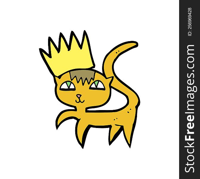 cartoon cat with crown