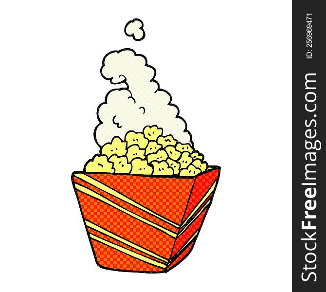 freehand drawn cartoon fresh popcorn