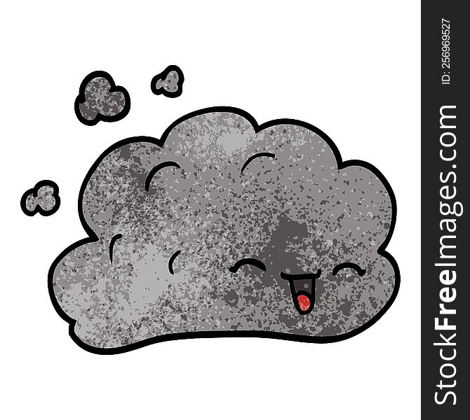 cartoon doodle grey smoke