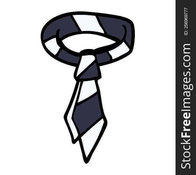 cartoon doodle office tie