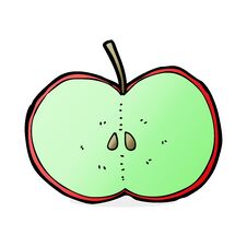 Cartoon Sliced Apple Royalty Free Stock Photo