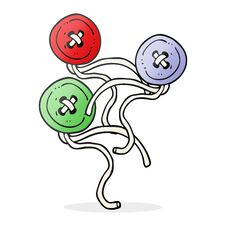 Cartoon Buttons Stock Image