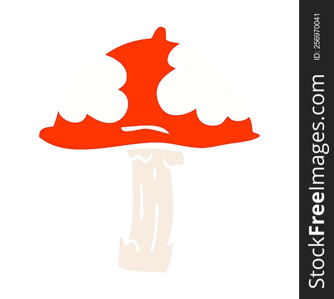 cartoon doodle poisonous toadstool