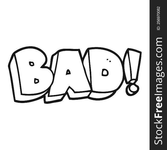 Black And White Cartoon Bad Symbol