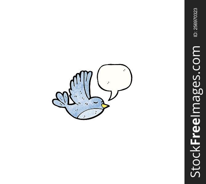 Cute Flying Bird Cartoon