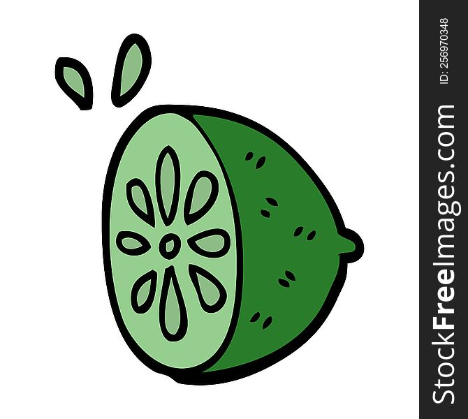 Cartoon Doodle Lime Fruit