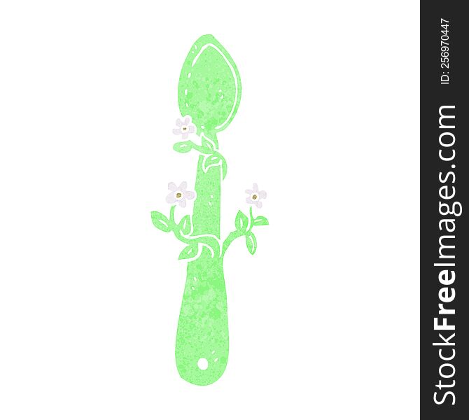 cartoon organic food symbol spoon