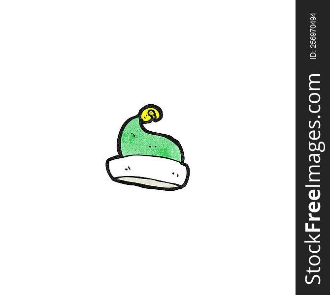 cartoon green santa hat
