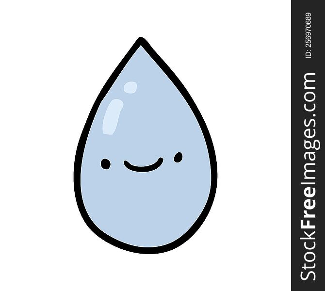 Cartoon Raindrop