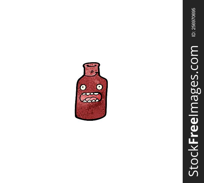 Cartoon Red Wine Bottle