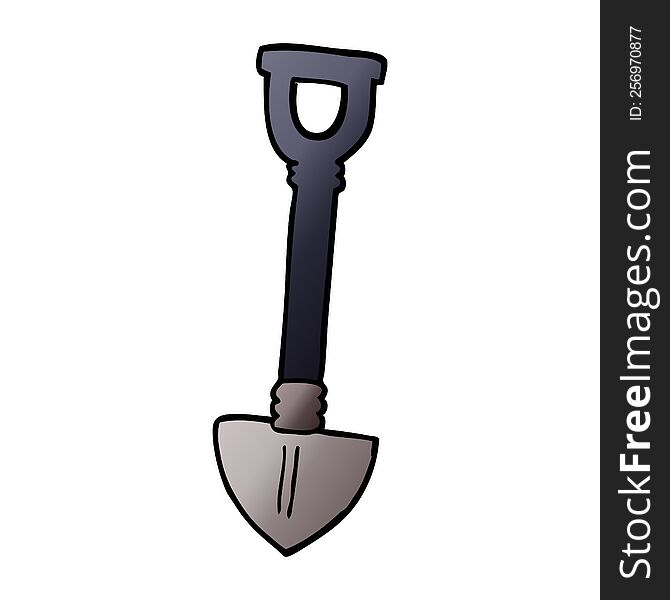 cartoon doodle shovel