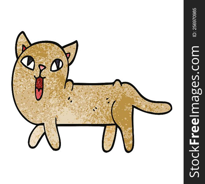 Cartoon Doodle Funny Cat