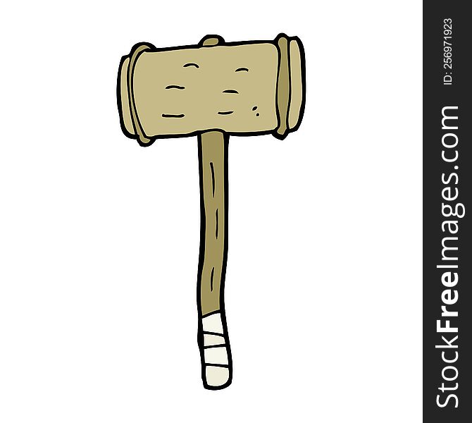 cartoon wooden hammer