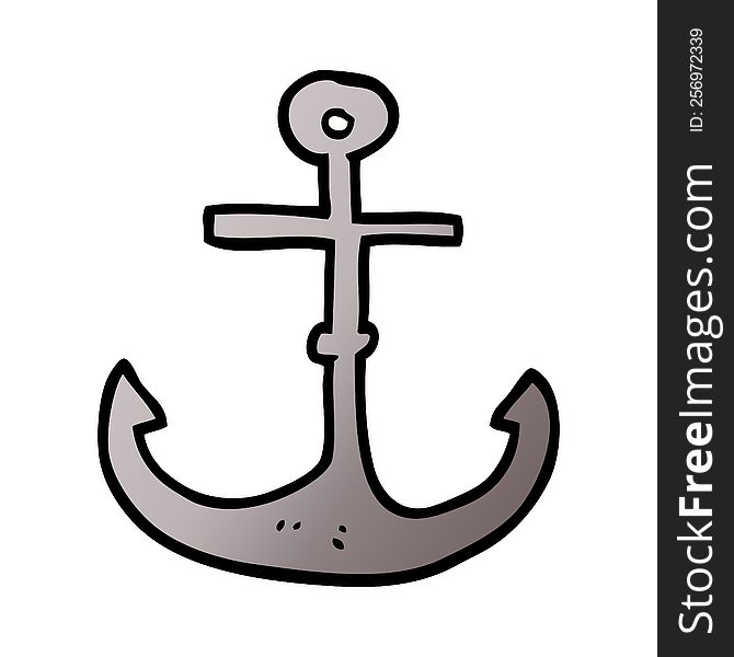 cartoon doodle ship anchor