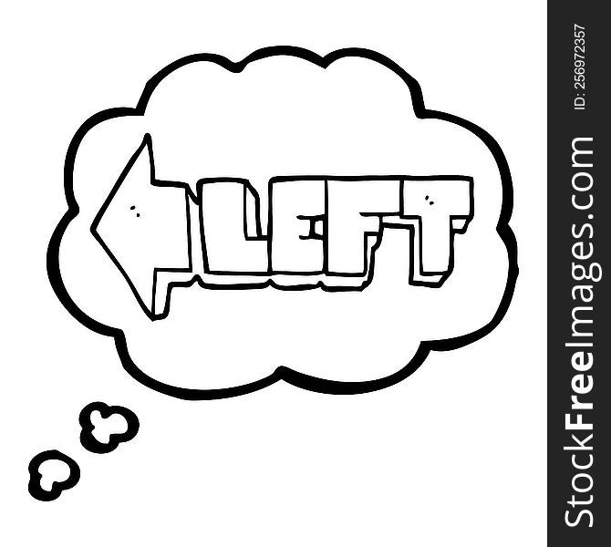 Thought Bubble Cartoon Left Symbol