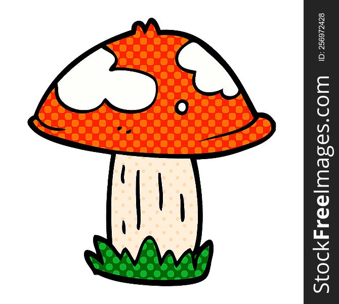 cartoon doodle poisonous toadstool