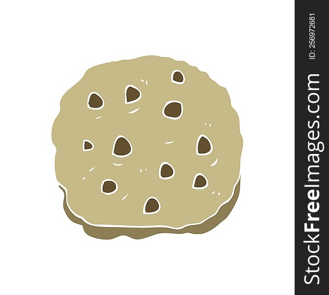 flat color illustration of cookie. flat color illustration of cookie