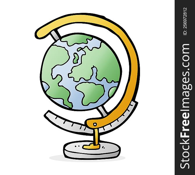 cartoon globe