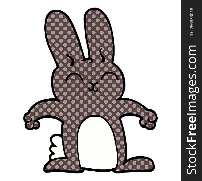 Cartoon Doodle Grey Rabbit