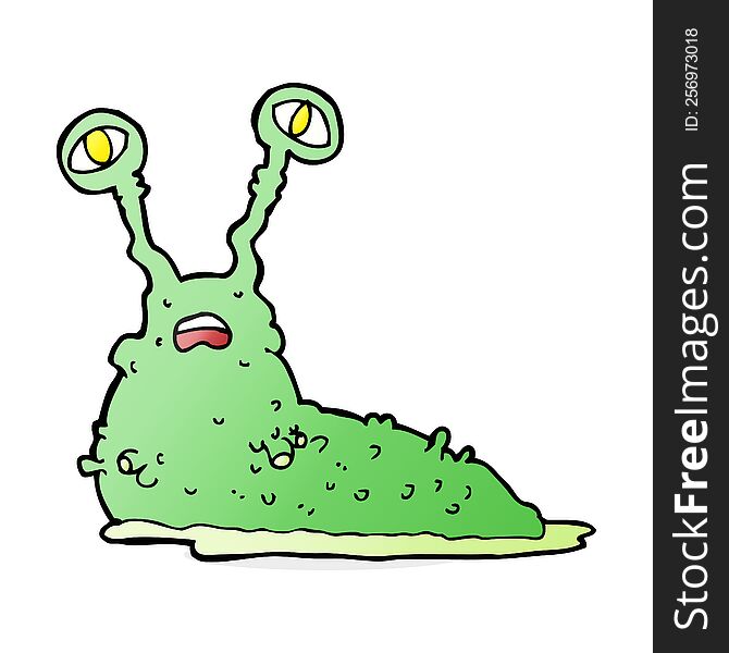 cartoon gross slug