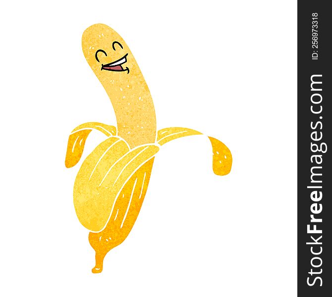 Retro Cartoon Banana