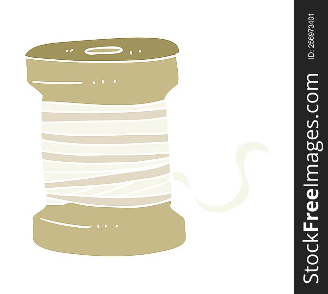 flat color illustration of thread. flat color illustration of thread