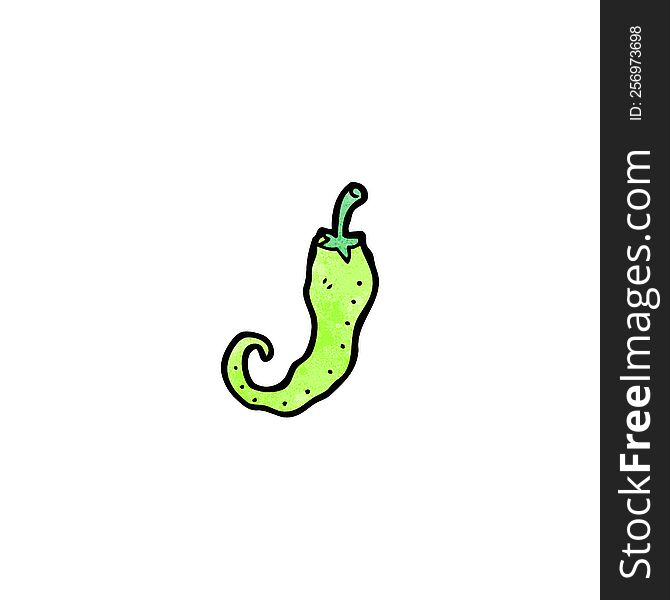 cartoon green chili pepper