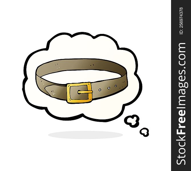 Cartoon Leather Belt With Thought Bubble