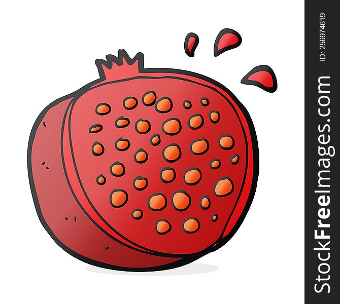 Cartoon Pomegranate