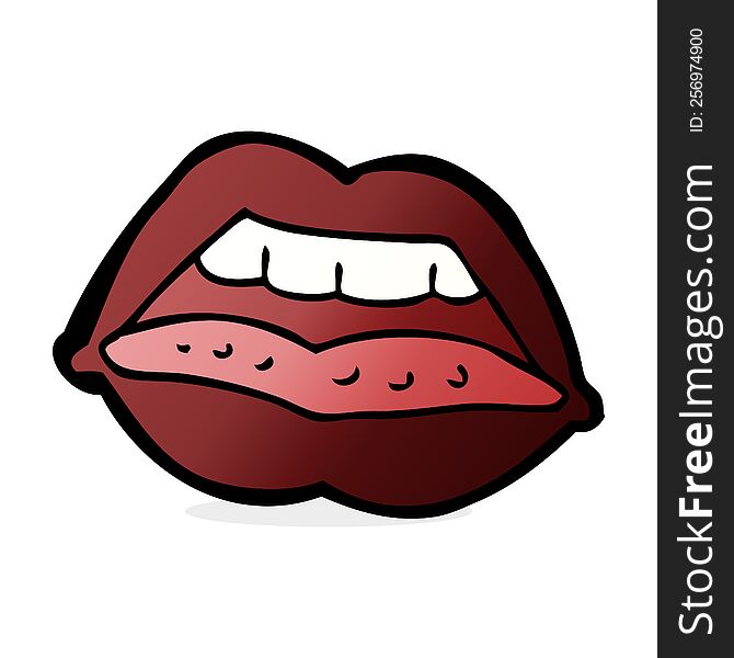 cartoon sexy lips symbol