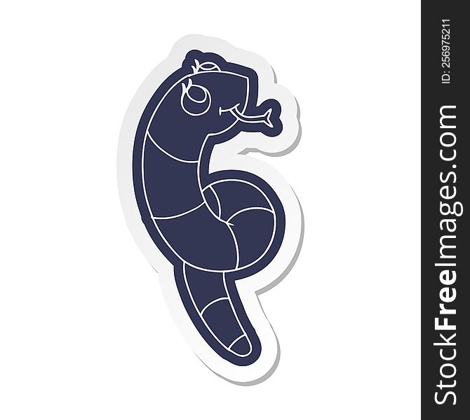 cartoon sticker kawaii of a cute snake