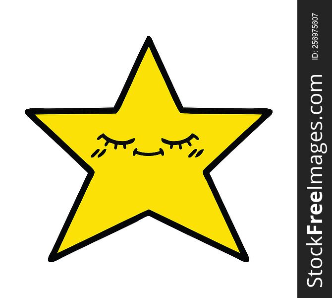 Cute Cartoon Gold Star