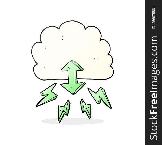 freehand drawn cartoon digital cloud