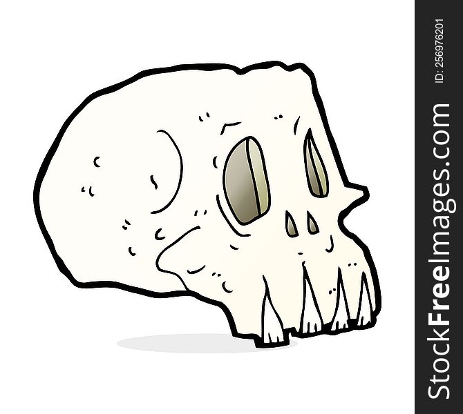 cartoon spooky skull