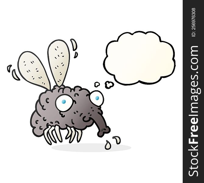 Thought Bubble Cartoon Fly