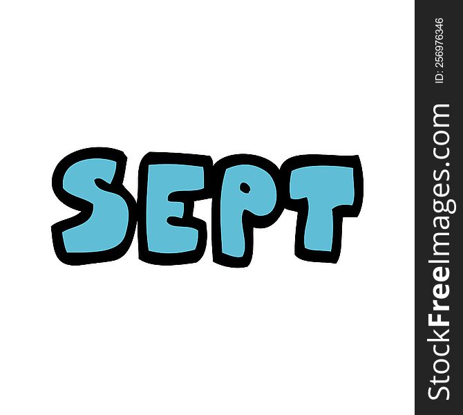 Cartoon Doodle Month Of September