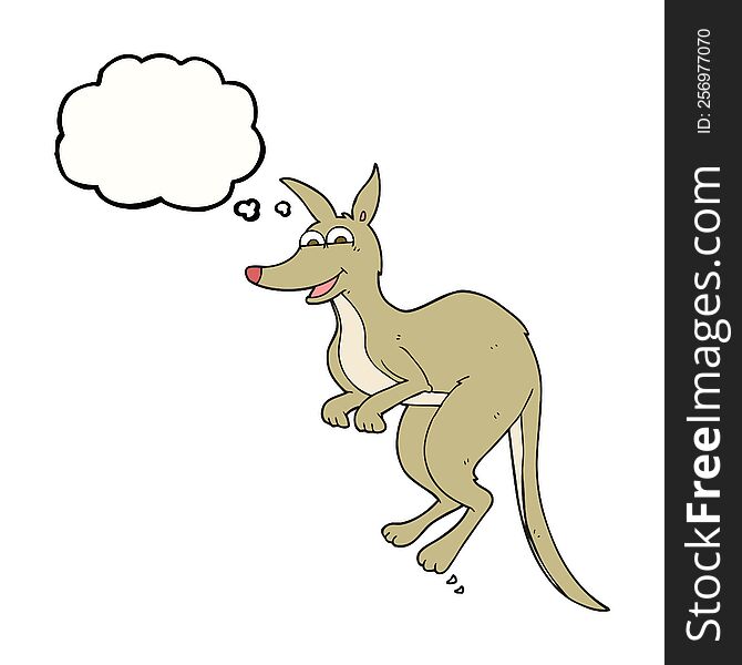 Thought Bubble Cartoon Kangaroo